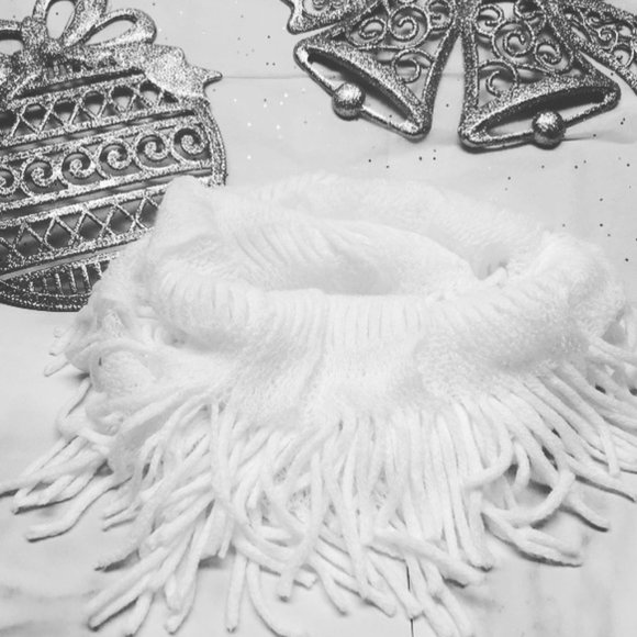 White Snow Infinity Scarf